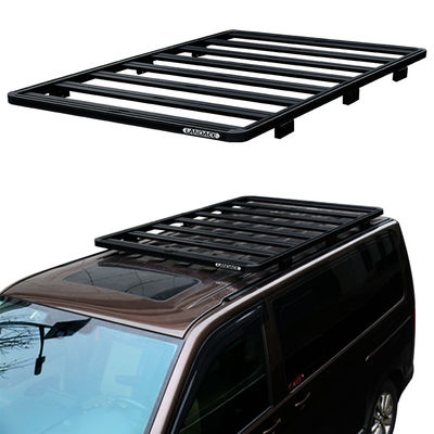 Barres transversales multivanes noires panier Plateforme en alliage d'aluminium Plateforme de toit pour Volkswagen