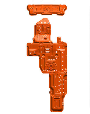 5 mm d'épaisseur d'aluminium orange ensemble Wrangler JL Skid Plate 19 pour les performances hors route