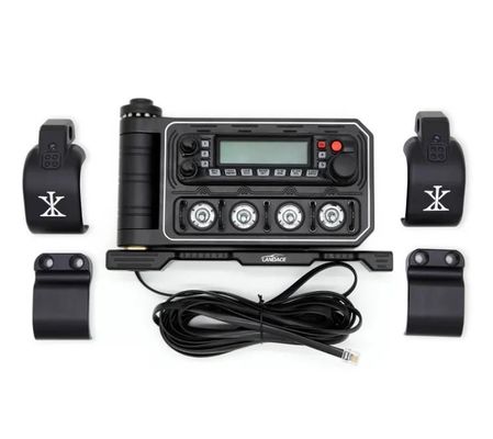 Accessoires rouges pour véhicules tout-terrain Console centrale en alliage d'aluminium universel Panneau de commutation de station radio du véhicule