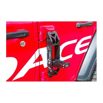 Pas de porte de voiture usinée CNC noir pour Jeep Wrangler JL JK Finition d'anodisation dure pliable