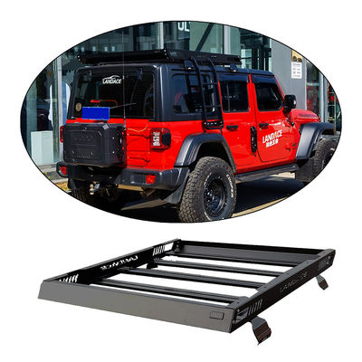 Corbeille de support de toit de véhicule 4x4 pour 18-23 Wrangler Rubicon Jeep Construction en aluminium en acier