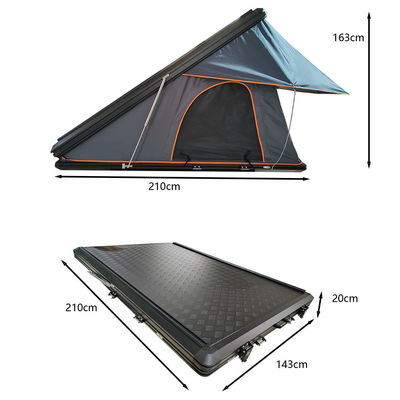 4x4 hors route imperméable à l'eau Camping Triangle de coquille de mouche Tente de toit dur Tente de toit de véhicule extérieur