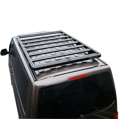 Barres transversales multivanes noires panier Plateforme en alliage d'aluminium Plateforme de toit pour Volkswagen