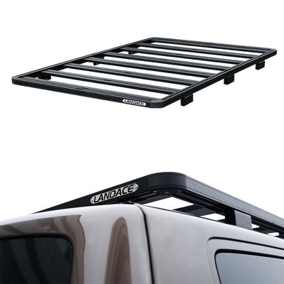 Barres transversales multivanes noires panier Plateforme en alliage d'aluminium Plateforme de toit pour Volkswagen