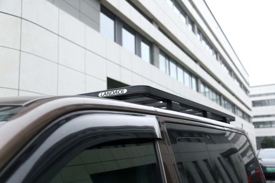 Barres transversales multivanes noires panier Plateforme en alliage d'aluminium Plateforme de toit pour Volkswagen