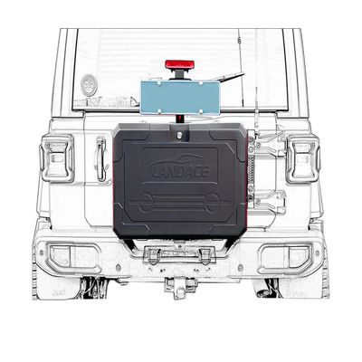 Installation sans effort 6063 Boîte de rangement de porte arrière en aluminium pour Jeep Wrangler JL JK