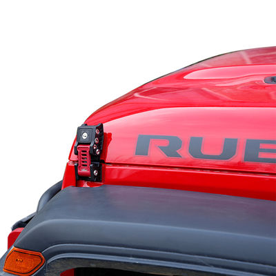 Jeep Wrangler JK JL Moteur en alliage d'aluminium noir rouge Bonnet Boucle Hood Fermeture de serrure