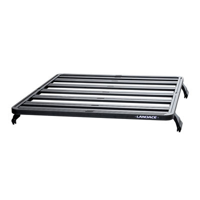 Plateau de toit recouvert de poudre noire pour LC79 23,5 kg Capacité universelle en aluminium 4 roues motrices