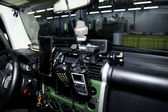 Panneau de commutation de voiture sans fil FJ Cruiser 6 Gang avec support de téléphone et support de console