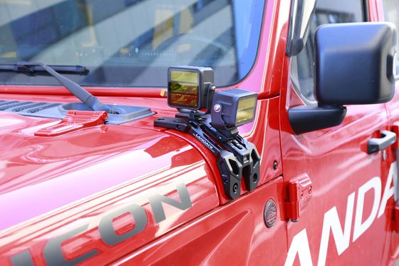 Anodisant dur noir A-Pillar Light Bar Monture du couvercle et Go Pro Monture support pour Jeep JL