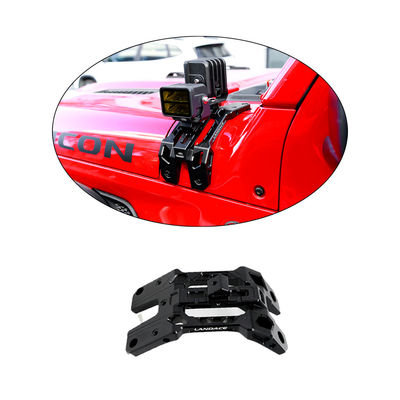 Système d'éclairage intégré à support léger A-Pillar Porteur d'antenne et monture Go Pro pour Jeep JL