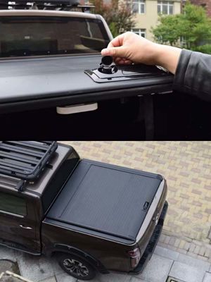 Opération de roulement en rouleau de type dur Couverture de lit de camion pliable en aluminium universel