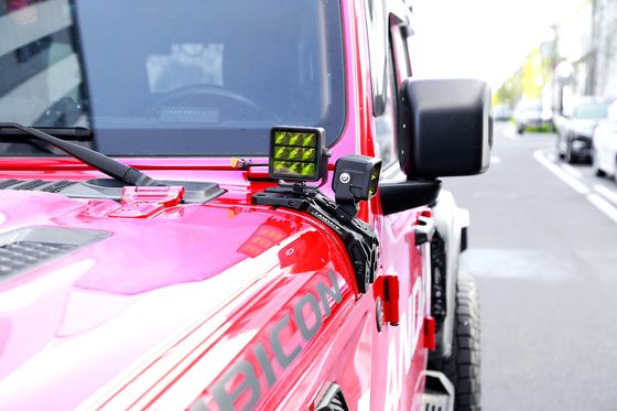 Jeep JL Noir Jeep Alliage d'aluminium LED support de lumière de conduite Un support de montage de pilier
