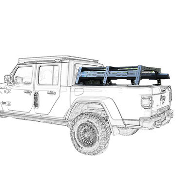 Alliage d'aluminium Jeep Gladiator Escalier rack OEM Truck Topper Rack