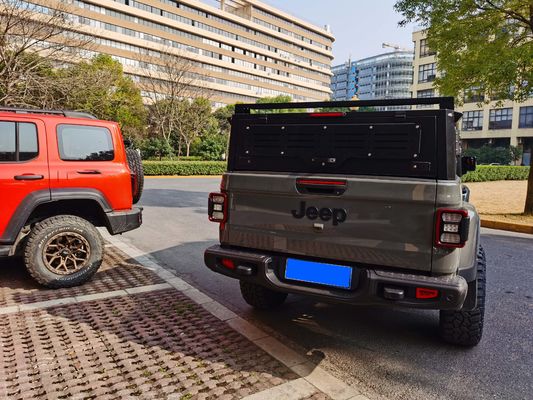 Jeep Gladiator Pickup Camion Lit Canopy Topper en finition en poudre noire