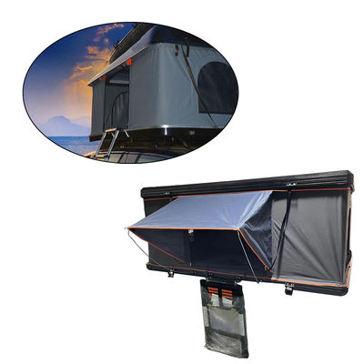 Triangle gris foncé avec coquille de coquillage Tente de toit 4x4 Tente de toit Coquille dure