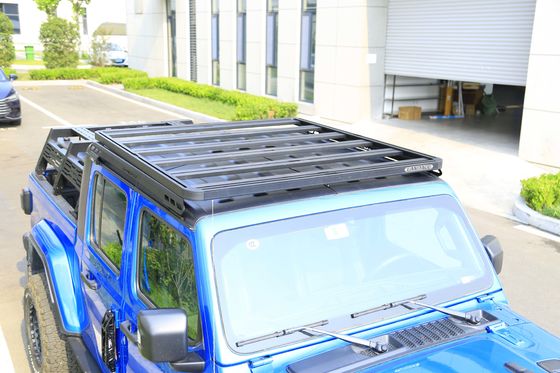 Corbeille de toit en électrophorèse noire et revêtement en poudre pour 4 portes Jeep Wrangler JT