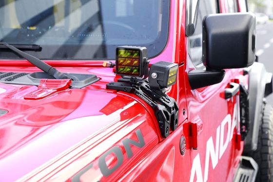 Alliage d'aluminium un support lumineux à pilier Jeep noir Jl Un support lumineux à pilier