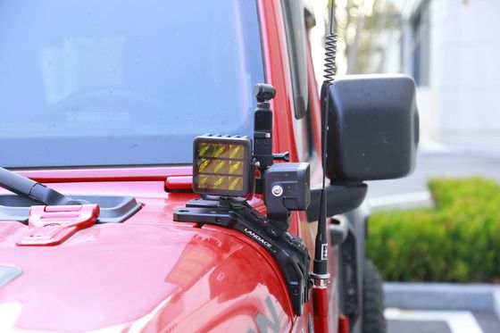 Off-road Car Wrangler JL A Pillar Light Hood Mount Bracket Alliage d'aluminium 235*130*100 mm