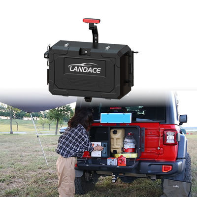 Accessoires hors route AL6063-T6 Porte arrière porte arrière extérieure boîte à outils de stockage pour Jeep