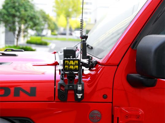 Des supports de montage de lumière argentée hors route Wrangler avec conception usinée CNC de haute qualité