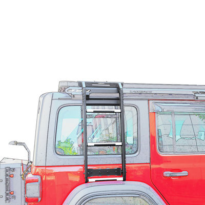 Accessoires universels Escalier latéral déployable sur le toit pour Jeep WranglerJK WranglerJL