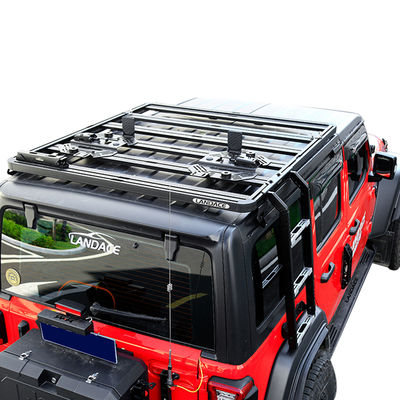SUS304 4x4 accessoires tout-terrain Wrangler JL Noir support de toit de voiture monté échelle latérale métallique pour jeep