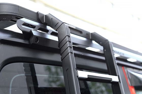 SUS304 4x4 accessoires tout-terrain Wrangler JL Noir support de toit de voiture monté échelle latérale métallique pour jeep
