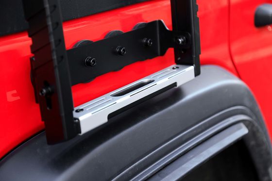 SUS304 4x4 accessoires tout-terrain Wrangler JL Noir support de toit de voiture monté échelle latérale métallique pour jeep