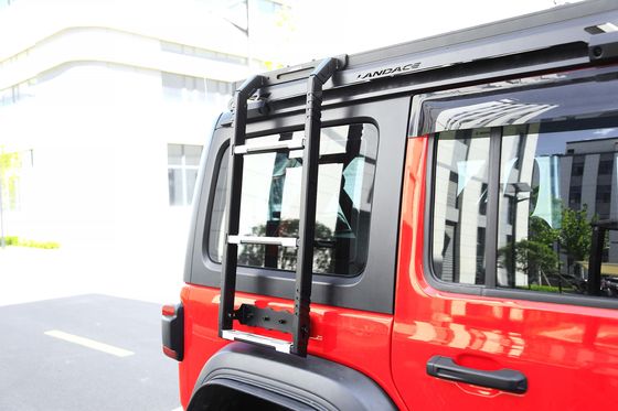 SUS304 4x4 accessoires tout-terrain Wrangler JL Noir support de toit de voiture monté échelle latérale métallique pour jeep