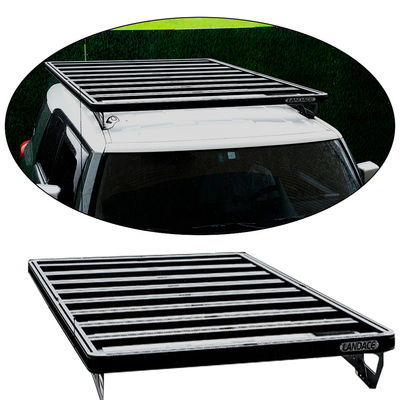 Un design unique sur le toit monté sur le panier de chargement pour Toyota FJ Noir et personnalisé