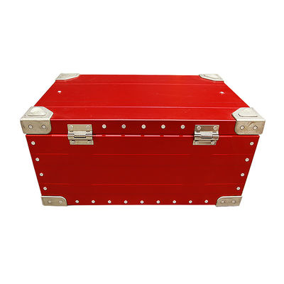 Boîte à outils de camping en alliage d'aluminium rouge pour les aventures hors route