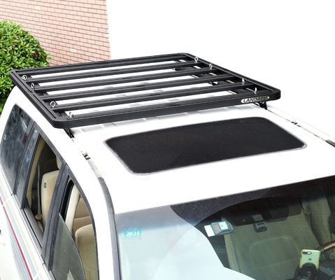 1500*1380*44mm Noir Pièces de véhicule Plateforme de support de toit en aluminium Plateforme de support de toit de voiture pour Toyota LC200 courte