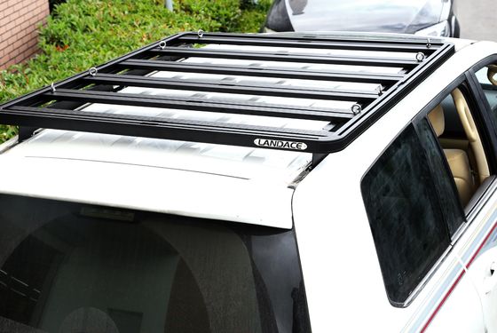 1500*1380*44mm Noir Pièces de véhicule Plateforme de support de toit en aluminium Plateforme de support de toit de voiture pour Toyota LC200 courte