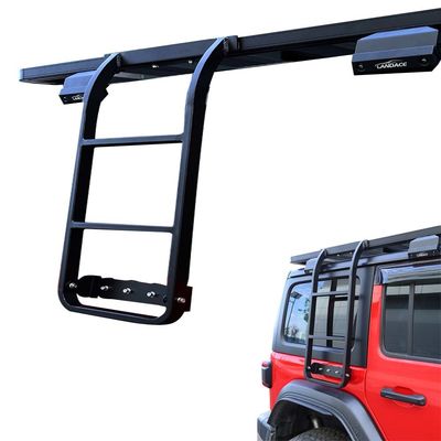 Jeep Wrangler Escalier de toit de voiture Rack AISI 304 Electrophoresis et revêtement en poudre résistant aux UV