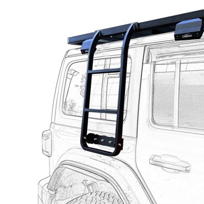 JEEP Universal 4 Runner Side Auto Base en aluminium échelle de support de toit avec revêtement en poudre