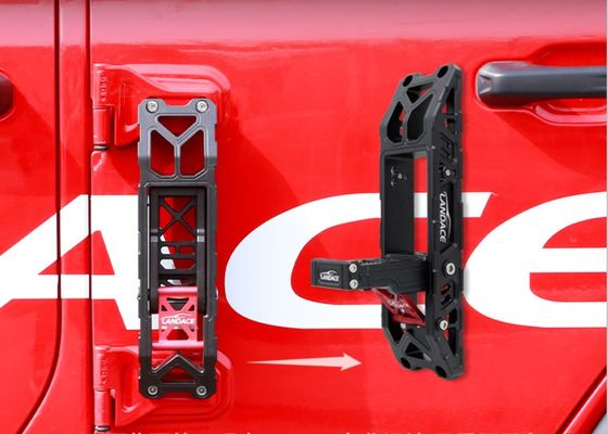 2018-2022 Wrangler Argent Noir Voiture pliante Porte latérale Pieds pédales support de piédestal