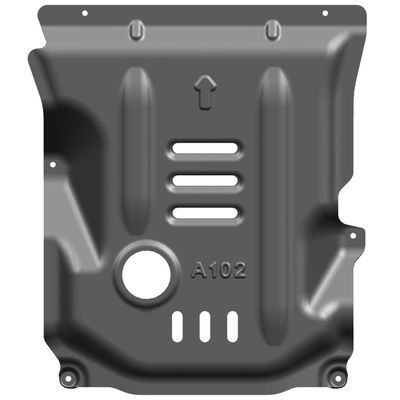 Protection du moteur Alfa Romeo Giulia avec plaque de dérapage en alliage d'aluminium et de magnésium en noir