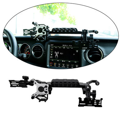 2018-4x4 Accessoires de véhicule Console centrale en alliage d'aluminium Support de téléphone portable pour Jeep