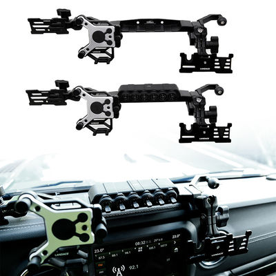 2018-4x4 Accessoires de véhicule Console centrale en alliage d'aluminium Support de téléphone portable pour Jeep