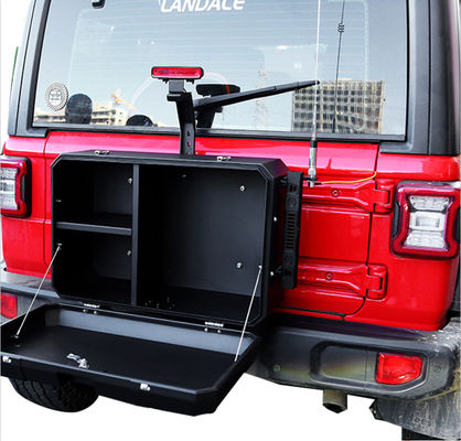 Wrangler JL hors route Porte arrière en aluminium Jeep Boîte de rangement extérieure Taille 700x450x317mm