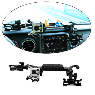 4x4 Accessoires de véhicule Console centrale en alliage d'aluminium Support de téléphone portable pour Jeep