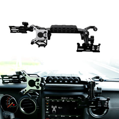 4x4 Accessoires de véhicule Console centrale en alliage d'aluminium Support de téléphone portable pour Jeep