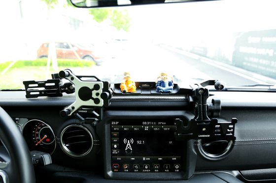 4x4 Accessoires de véhicule Console centrale en alliage d'aluminium Support de téléphone portable pour Jeep