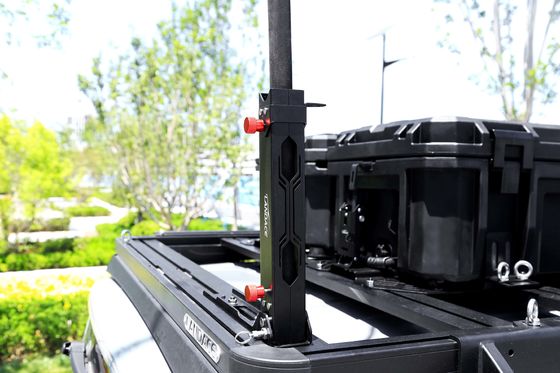 Support de soutient de mât de drapeau 323X78X86mm en aluminium résistant à la rouille pour Jeep Multifonctionnel