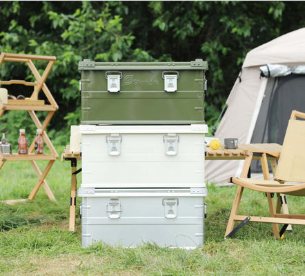 Boîte de cuisine compacte et légère en aluminium pour camping avec un stockage suffisant