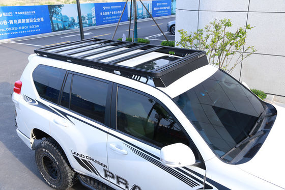 Plateaux de toit de 200 kg pour LC150 en alliage d'aluminium noir enduit directement de poudre
