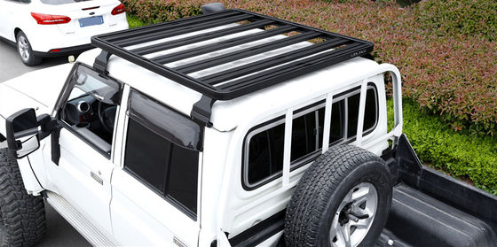 LC150 LC200 LC300 Toyota Roof Rack avec plateforme en aluminium noir et revêtement en poudre