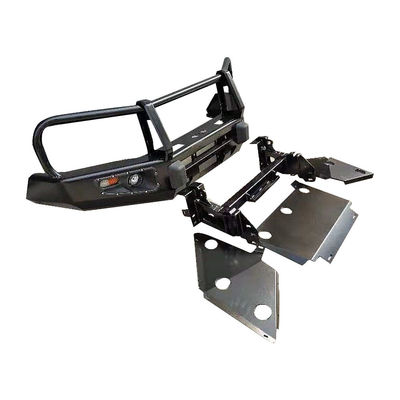 Off-road Winch Bull Bar Plaque de pare-chocs avant avec lumière LED et plateau de montage Toyota Tocama