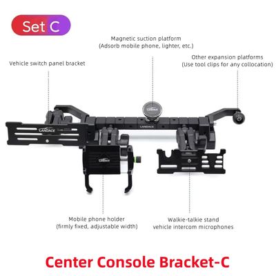 support de console centrale téléscopique multifonctionnel C vente directe d'usine support de téléphone portable adapté pour Jeep Wrangler